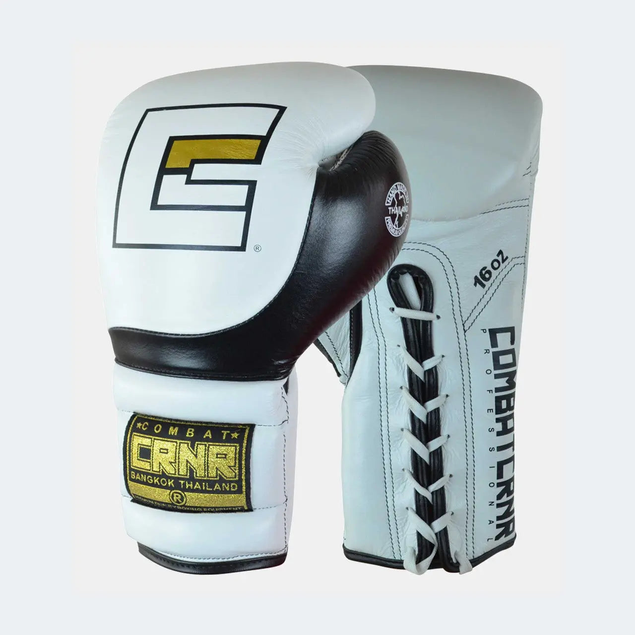 HMIT LACE UP SPARRING GLOVES - Prime combats COMBAT CORNER White-16oz Boxing Gloves & Mitts