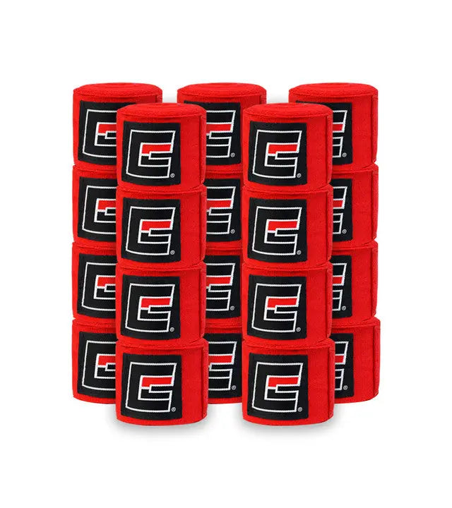 10-Pack Pro Hand Wraps - Prime combats COMBAT CORNER Red Hand Wraps